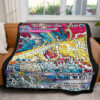 Anime Card Gyarados Hybrid Vmax Stain Glass Custom Pokemon Blanket