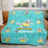 Let's Go Squirtle Custom Pokemon Blanket