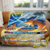 Japanese Reshiram & Charizard Custom Pokemon Blanket