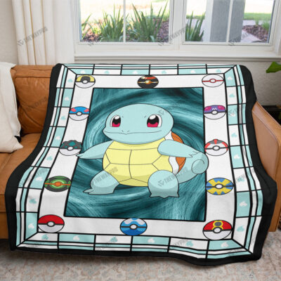 Squirtle Custom Pokemon Blanket