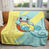 Anime Squirtle Custom Pokemon Blanket