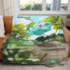 Painted Bulbasaur Custom Pokemon Blanket