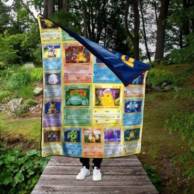 1st Edition Cards Custom 2-Side Printed Thicken Pokemon Blanket