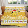 Pikachu Christmas Custom Name Pokemon Blanket