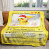 Christmas Thicc Pikachu Custom Name Gift Pokemon Blanket