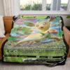 Leafeon V Custom 2-Side Printed Thicken Pokemon Blanket