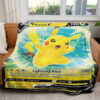 Pikachu V Custom 2-Side Printed Thicken Pokemon Blanket