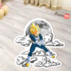 Dragon Ball Vegeta SSJ Shaped Rug Custom Moon Clouds Anime Room Decor