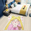 Sailor Moon Shaped Rug Custom Sailor Moon Anime Room Decor