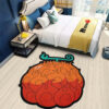 Mera Mera Shaped Rug Custom Devil Fruit Anime Room Decor