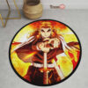 Kyoujurou Rengoku Round Rug Custom Anime Room Mats