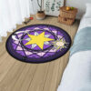 Violet Magic Circles Round Rug Custom Cardcaptor Sakura Anime Room Mats