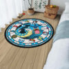 Pokemon Gyarados Round Rug Custom Anime Room Mats