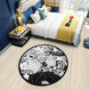 Zenitsu Agatsuma Manga Round Rug Custom Anime Room Mats