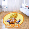 Dragon Ball Goku SSJ Shaped Rug Custom Anime Room Mats