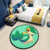 Pokemon Snivy Round Rug Custom Anime Rug Floor Mats