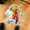 Dragon Ball Goku SSJ Shaped Rug Custom Moon Clouds Anime Room Decor