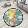 Pokemon Dragonite Round Rug Custom Cloudy Sky Anime Room Mats