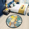 Pokemon Dragonite Round Rug Custom Cloudy Sky Anime Room Mats