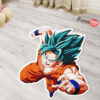 Dragon Ball Goku Blue Shaped Rug Custom Anime Mats Room Decor Quality Carpets