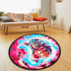 Dragon Ball Goku Blue Skill Round Rug Custom Anime Room Mats