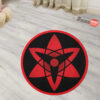 Sasuke Eternal Mangekyou Shaped Rugs Custom For Room Decor Mat Quality Carpet