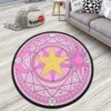 Pink Magic Circles Round Rug Custom Cardcaptor Sakura Anime Room Mats