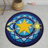 Blue Magic Circles Round Rug Custom Cardcaptor Sakura Anime Room Mats