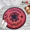 Black Red Magic Circles Round Rug Custom Cardcaptor Sakura Anime Room Mats