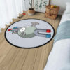 Pokemon Magnemite Round Rug Custom Anime Rug Floor Mats