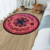 Black Red Magic Circles Round Rug Custom Cardcaptor Sakura Anime Room Mats