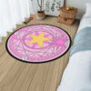 Pink Magic Circles Round Rug Custom Cardcaptor Sakura Anime Room Mats