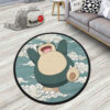 Pokemon Snorlax Round Rug Custom Cloudy Sky Anime Room Mats