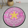 Pink Magic Circles Round Rug Custom Cardcaptor Sakura Anime Room Mats