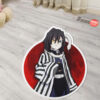 Obanai Iguro Shaped Rug Custom Anime Room Decor Mat Quality Carpet