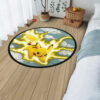 Pokemon Pikachu Round Rug Custom Cloudy Sky Anime Room Mats