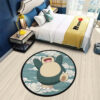 Pokemon Snorlax Round Rug Custom Cloudy Sky Anime Room Mats