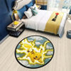 Pokemon Pikachu Round Rug Custom Cloudy Sky Anime Room Mats