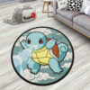 Pokemon Squirtle Round Rug Custom Cloudy Sky Anime Room Mats