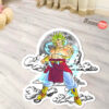 Dragon Ball Broly Shaped Rug Custom Moon Clouds Anime Room Decor