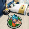 Dragon Ball Goku Blue Shaped Rug Custom Anime Room Decor