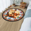 Pokemon Arcanine Round Rug Custom Anime Room Mats