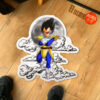 Dragon Ball Vegeta Shaped Rug Custom Moon Clouds Anime Room Decor