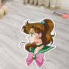 Sailor Jupiter Shaped Rug Custom Anime Sailor Moon Room Decor Mat Quality Carpet