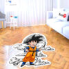 Dragon Ball Goten Shaped Rug Custom Moon Clouds Anime Room Decor