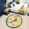 Pokemon Eevee Round Rug Custom Cloudy Sky Anime Room Mats