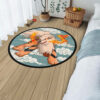 Pokemon Arcanine Round Rug Custom Cloudy Sky Anime Room Mats