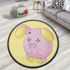 Pokemon Whismur Round Rug Custom Anime Rug Floor Mats