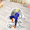 Dragon Ball Android 18 Shaped Rug Custom Moon Clouds Anime Room Decor