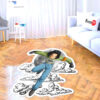 Dragon Ball Android 17 Shaped Rug Custom Moon Clouds Anime Room Decor